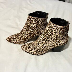 Dolce Vita Animal Print Ankle Boots